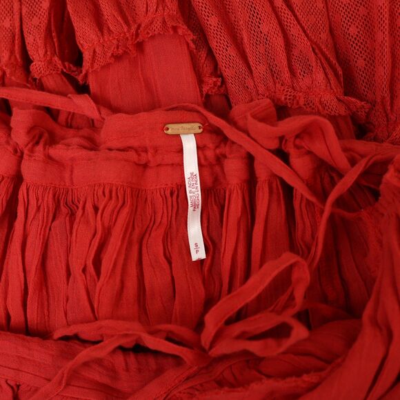 Free People Endless Summer 100 Degree Mini Dress Halter Beach Ruffle S 283567 - Picture 10 of 14